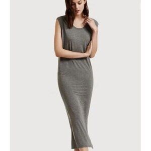 Kit And Ace Womens Casual Shirt Maxi Dress Gray Size 4 Cashmere Blend Beach